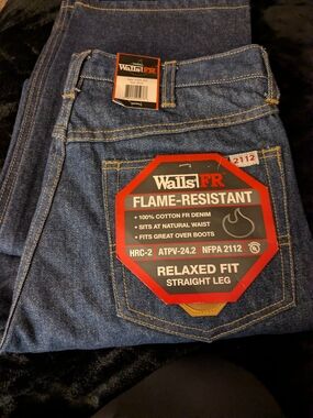 Walls FR Dark Blue Denim Jeans with Gold Stitching 30x32 Men